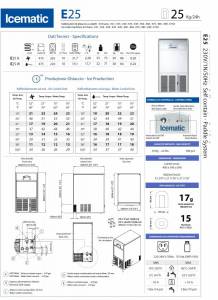 ΠΑΓΟΜΗΧΑΝΗ ΑΝΑΔΕΥΣΗΣ 25 ΚΙΛΩΝ E25 ICEMATIC